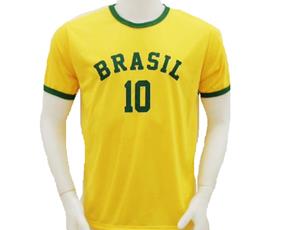 Camiseta P.hora Ad Masc M/c Malha Pv Brasil Amarel