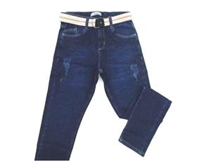 Calça juv jeans/tactel