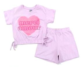 Conjunto Ninachild Inf Fem M/c Malha Cropped Short