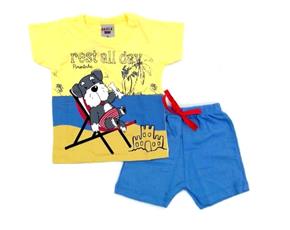 Conjunto Pimentinha Bebe Masc M/c Malha