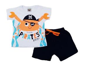 Conjunto Pimentinha Bebe Masc M/c Malha