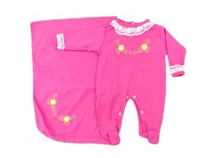 Saída-maternidade Thipau Bebe Fem Suedine 2pcs