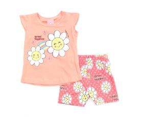 Conjunto Fashionkids Bebe Fem M/c Cotton Short