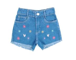 Short Importsb Inf Fem Jeans Bordado