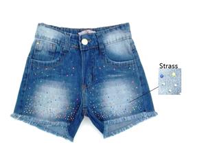 Short Gilas Juv Fem Jeans Strass