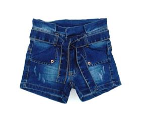 Short Gilas Juv Fem Jeans Lycra Cinto