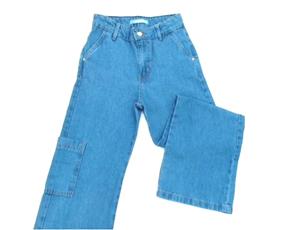 Calça Maliinha Juv Fem Jeans Wide Leg B.cargo