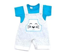 Jardineira Mrmboys Bebe Masc M/c Mol 2pçs