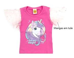 Blusa fem manga curta