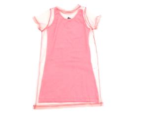 Vestido juv manga curta