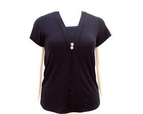 Blusa ad extrag manga curt