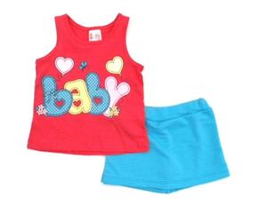 Conjunto Pegalegal Bebe Fem Reg Malha Short-saia