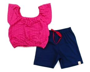 Conjunto juv manga curta