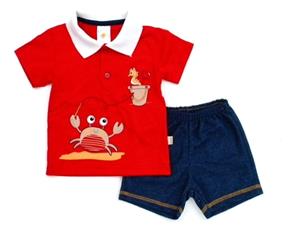 Conjunto masc manga curta
