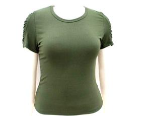 Blusa ad extrag manga curt