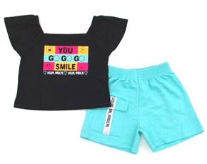 Conjunto juv manga curta