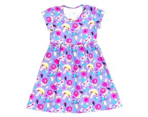 Vestido inf manga curta