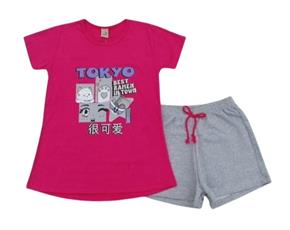 Conjunto juv manga curta