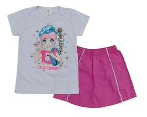 Conjunto juv manga curta