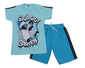 Conjunto juv manga curta