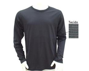 Camiseta Desayner Adulto Masculino Manga Longa Malha Rústica