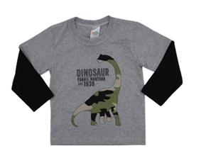 Camiseta Shumakids Primeiros Passos Masculino Manga Longa Malha