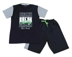 Conjunto juv manga curta