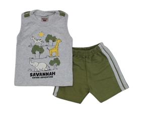 Conjunto Pimentinha Bebe Masculino Regata Machão Malha