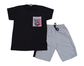 Conjunto juv manga curta