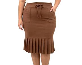 Saia Armando Adulto Extra Grande Poliéster Midi 2bolsos