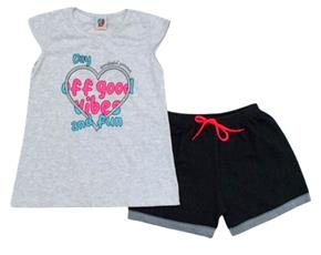 Conjunto juv manga curta