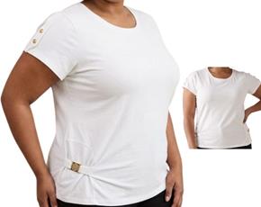 Blusa ad extrag manga curt