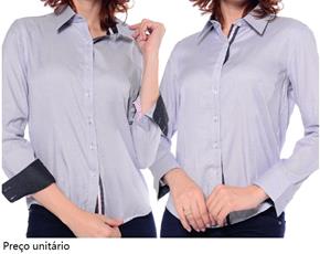 Camisete Giovannabianco Adulto Feminino Manga Longa Algodão Listrado