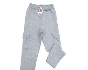 Calça Mundonicky Infantil Feminina Moletom Bolso Cargo
