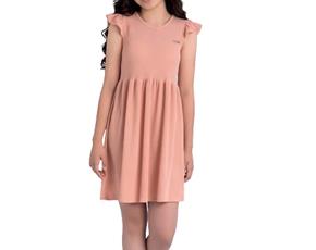 Vestido juv manga curta