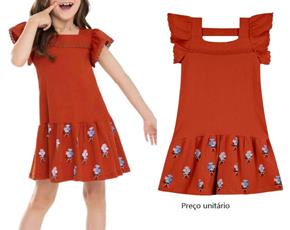 Vestido inf manga curta