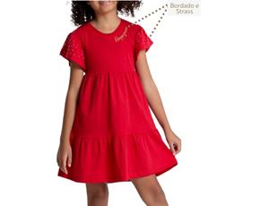 Vestido inf manga curta