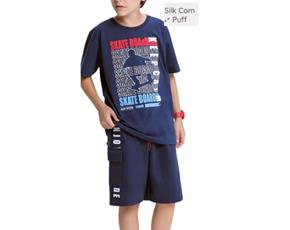 Conjunto juv manga curta