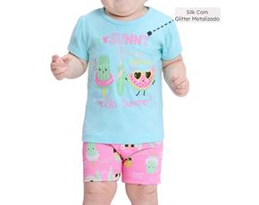 Conjunto fem manga curta