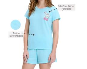 Conjunto juv manga curta