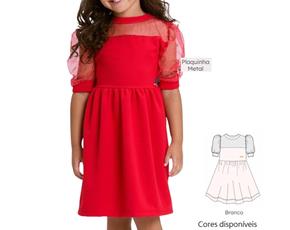 Vestido inf manga curta