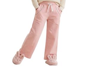 Calça Maro Infantil Feminina Moletom Wide Leg 2bolsos