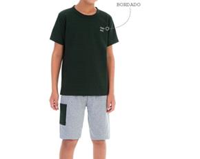 Conjunto juv manga curta
