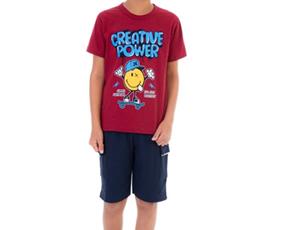 Conjunto juv manga curta