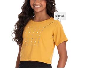 Blusa juv manga curta