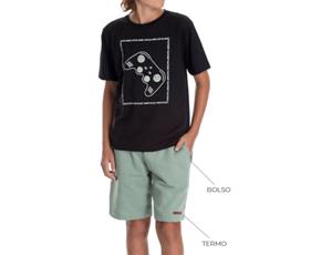 Conjunto juv manga curta