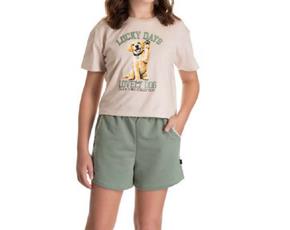 Conjunto juv manga curta