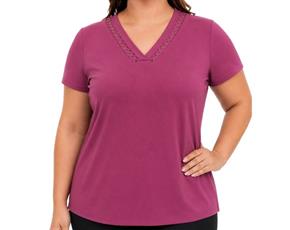 Blusa ad extrag manga curt