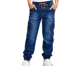 Calça inf jeans/tactel
