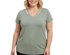 Blusa ad extrag manga curt